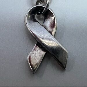 James Avery Silver Charm- Breast Cancer Awareness Charm